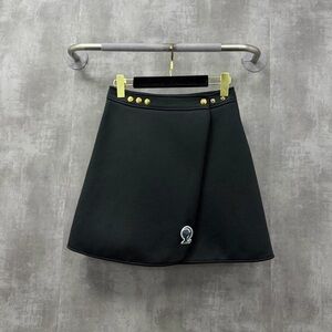 Authentic Louis Vuitton Black Mini Skirt with Gold Buttons